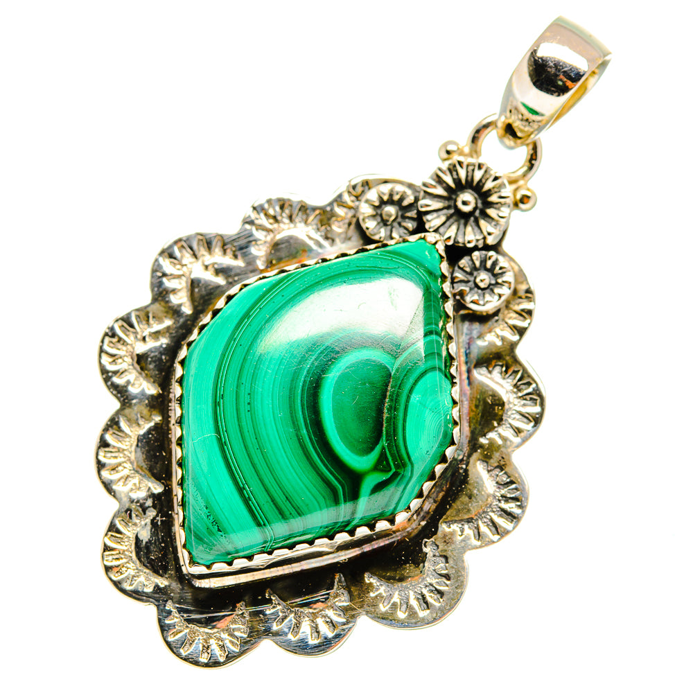 Malachite Pendants handcrafted by Ana Silver Co - PD10761