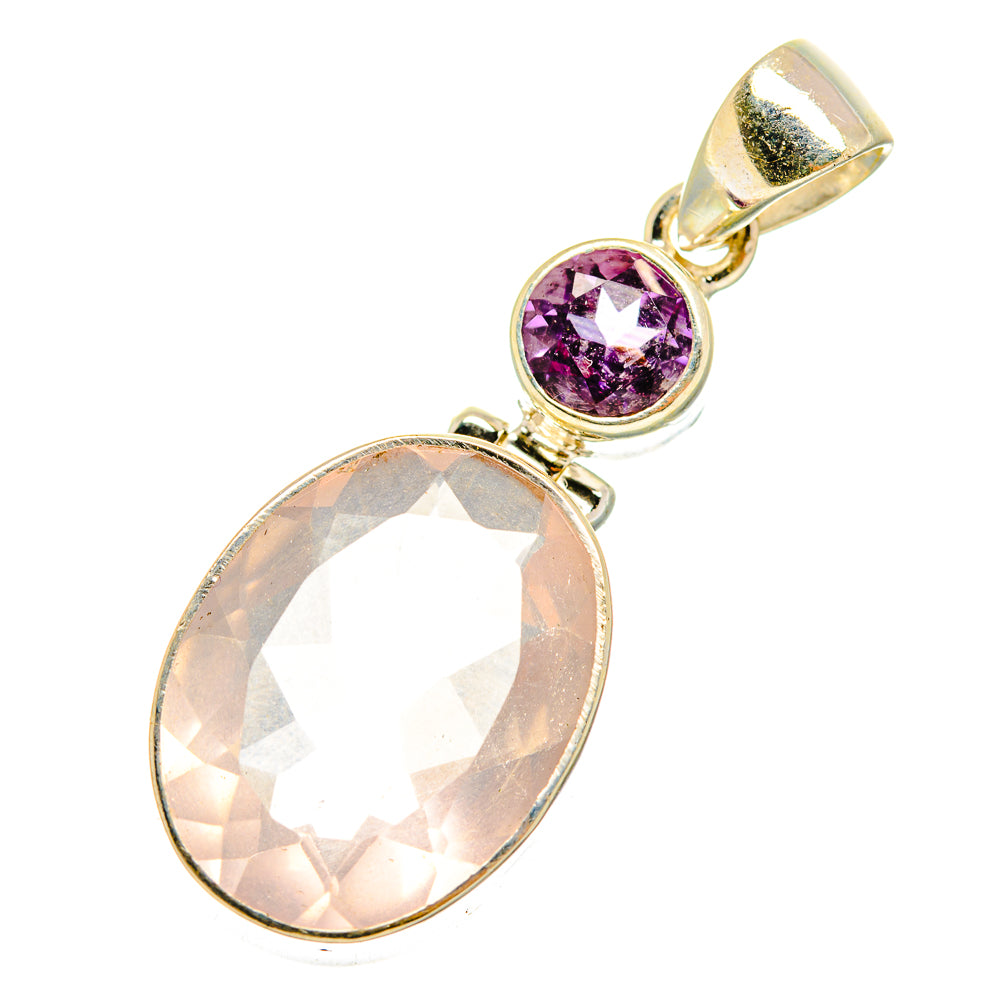 Rose Quartz Pendants handcrafted by Ana Silver Co - PD10773