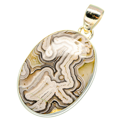 Laguna Lace Agate Pendants handcrafted by Ana Silver Co - PD10784