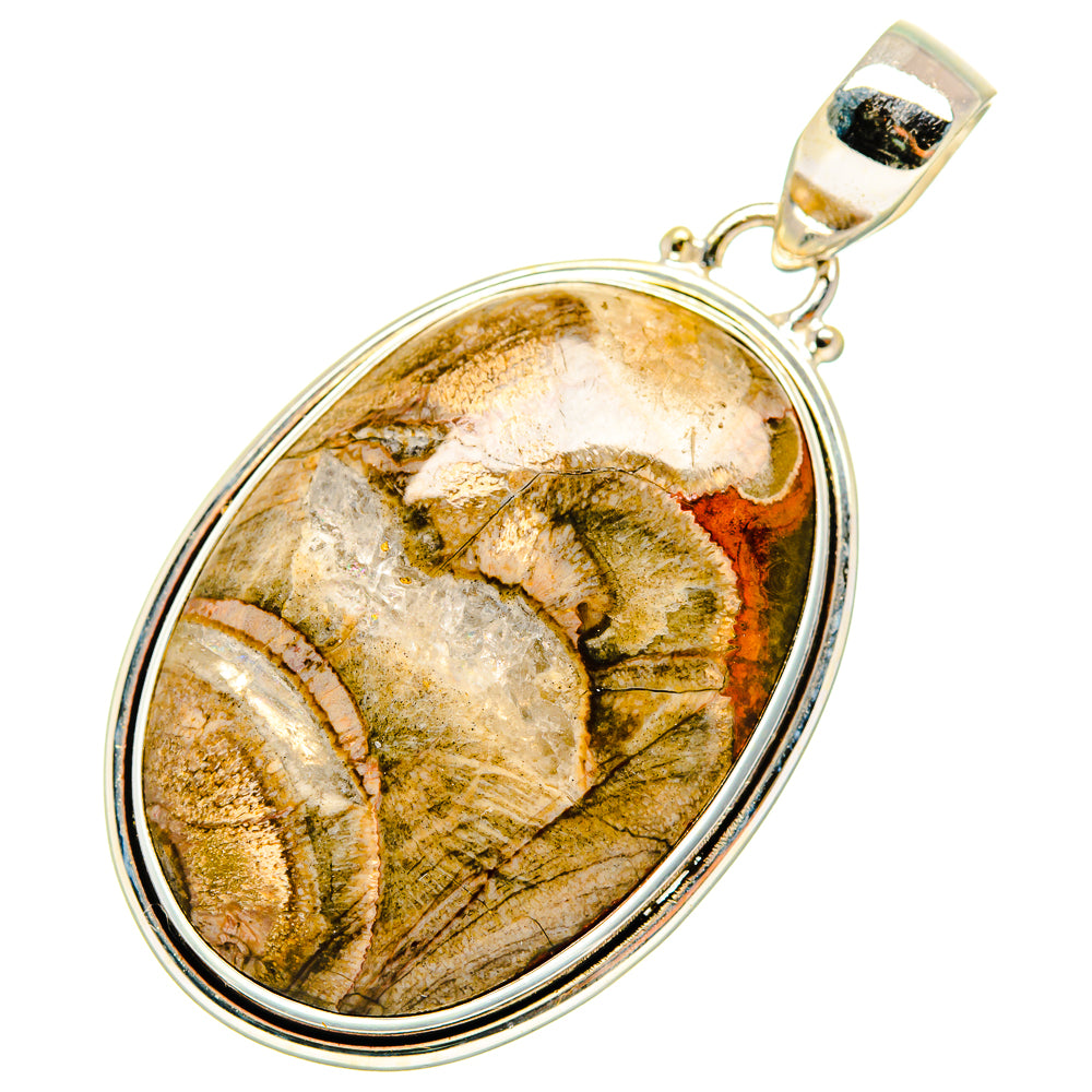 Mushroom Rhyolite Pendants handcrafted by Ana Silver Co - PD10792