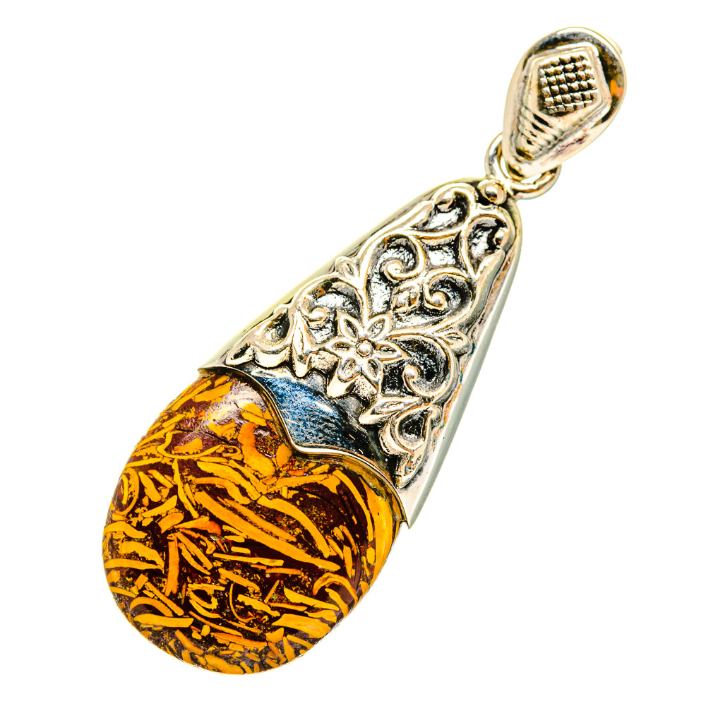 Palm Wood Jasper Pendants handcrafted by Ana Silver Co - PD10806