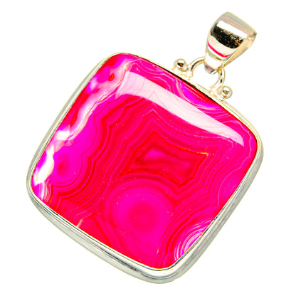 Pink Botswana Agate Pendants handcrafted by Ana Silver Co - PD10851