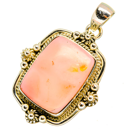 Pink Opal Pendants handcrafted by Ana Silver Co - PD10869