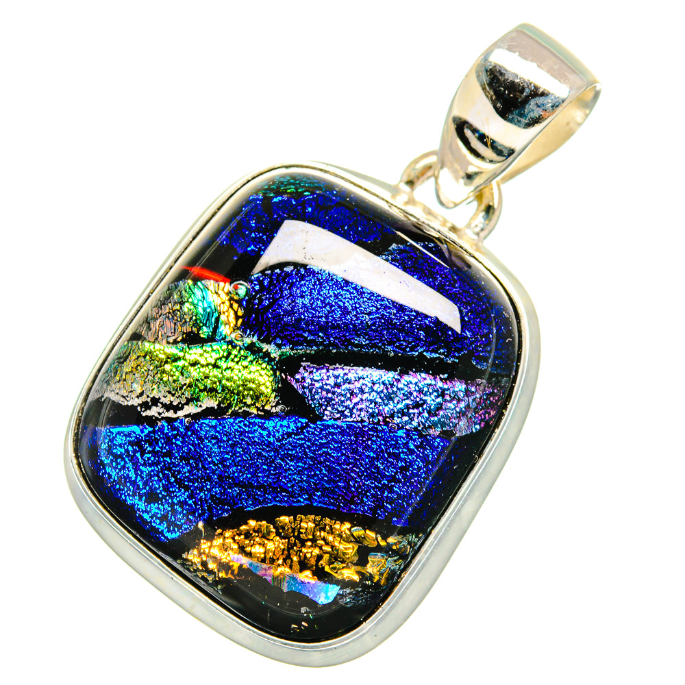 Dichroic Glass Pendants handcrafted by Ana Silver Co - PD10874