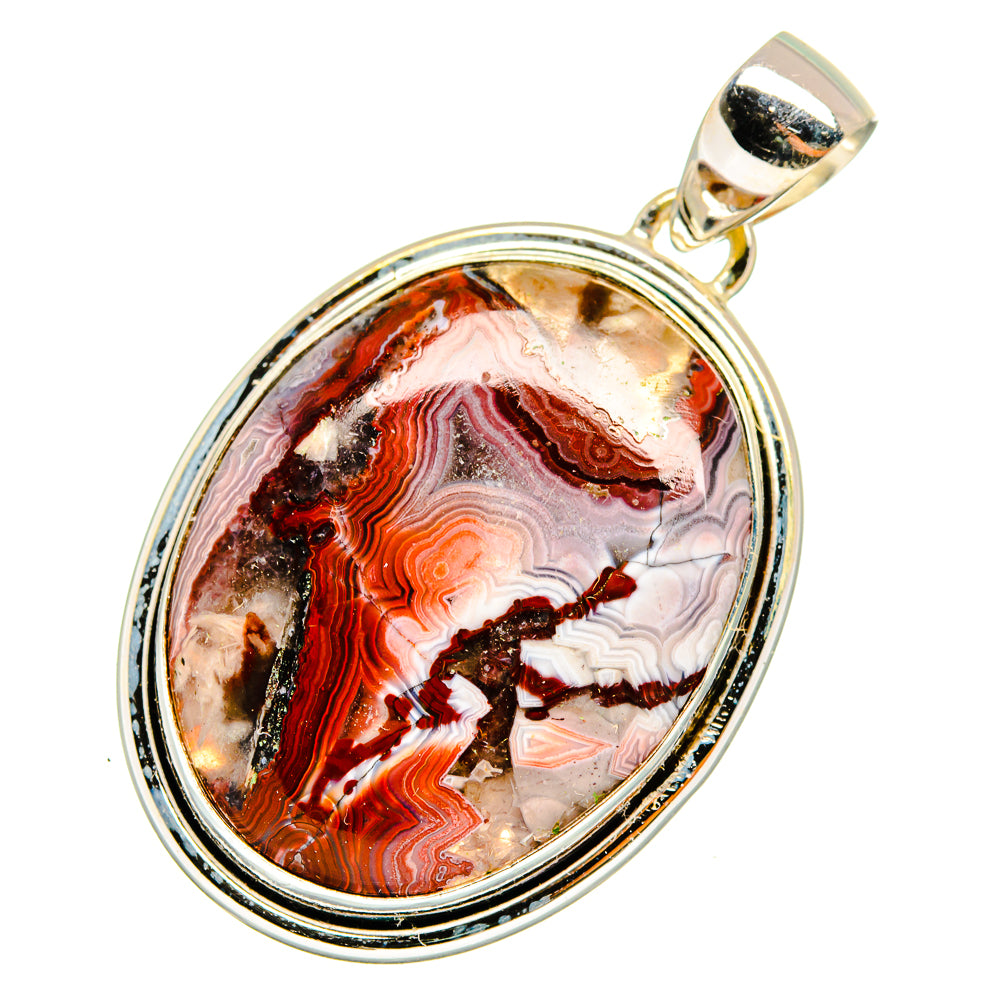 Crazy Lace Agate Pendants handcrafted by Ana Silver Co - PD10877