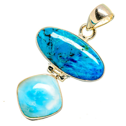 Chrysocolla Pendants handcrafted by Ana Silver Co - PD10885