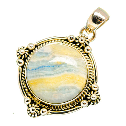 Blue Scheelite Pendants handcrafted by Ana Silver Co - PD10887