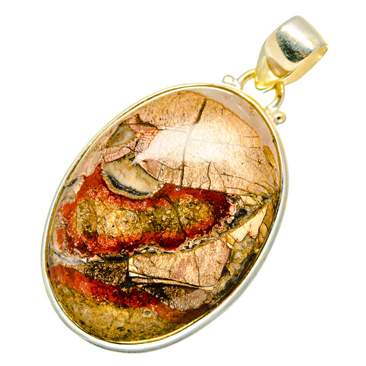 Mushroom Rhyolite Pendants handcrafted by Ana Silver Co - PD10896