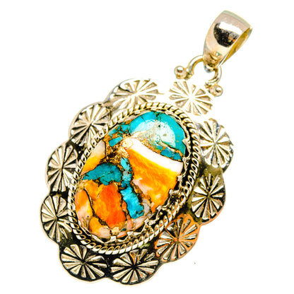 Spiny Oyster Turquoise Pendants handcrafted by Ana Silver Co - PD10901