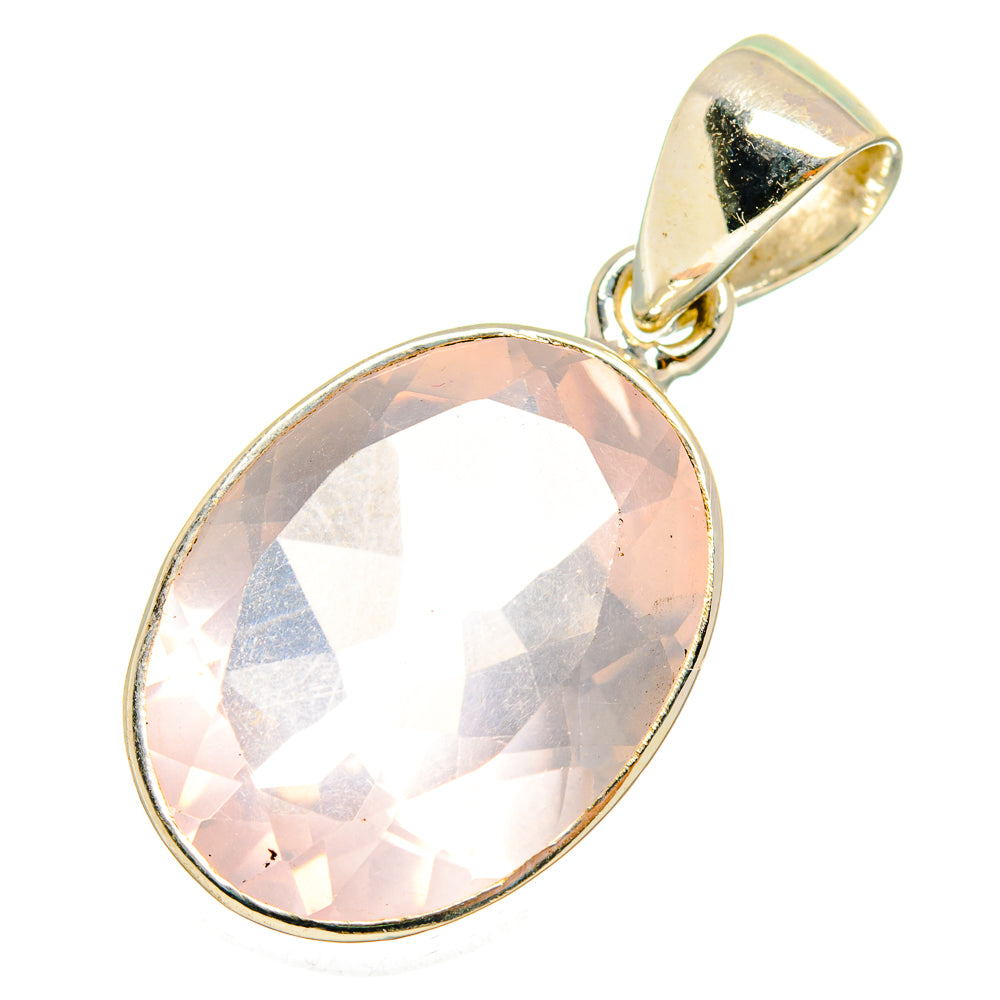 Rose Quartz Pendants handcrafted by Ana Silver Co - PD10905