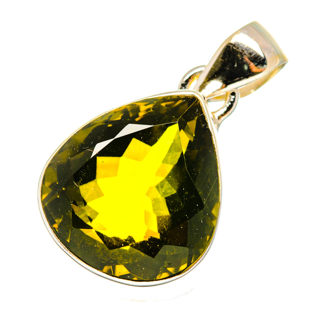 Olive Quartz Pendants handcrafted by Ana Silver Co - PD10907