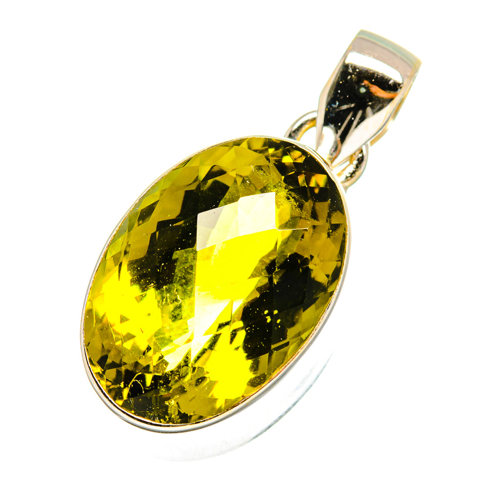 Olive Quartz Pendants handcrafted by Ana Silver Co - PD10909