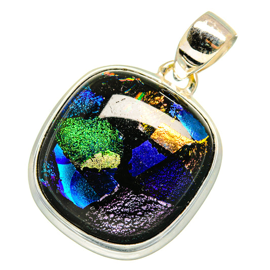 Dichroic Glass Pendants handcrafted by Ana Silver Co - PD10912