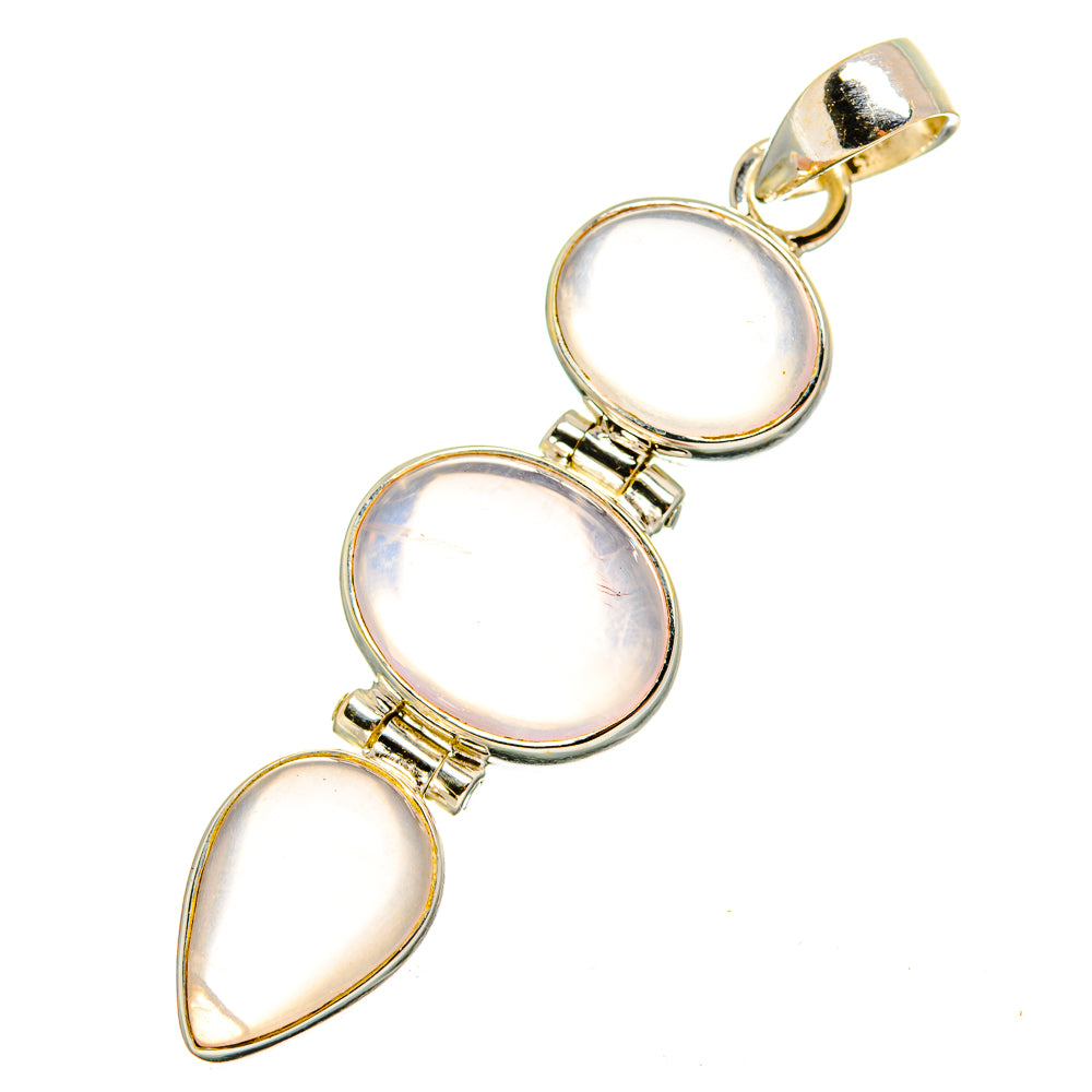 Rose Quartz Pendants handcrafted by Ana Silver Co - PD10914