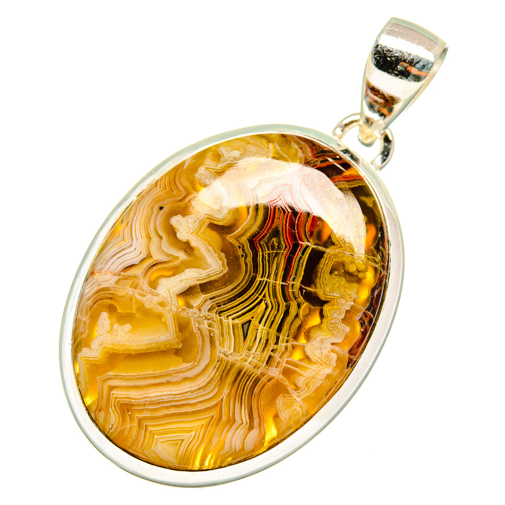 Laguna Lace Agate Pendants handcrafted by Ana Silver Co - PD10921