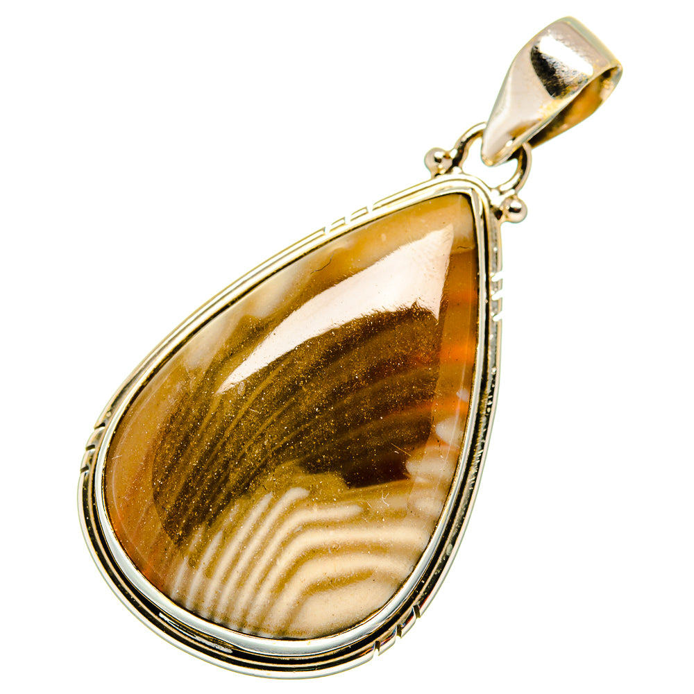 Peanut Wood Jasper Pendants handcrafted by Ana Silver Co - PD10941