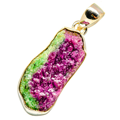 Ruby Zoisite Pendants handcrafted by Ana Silver Co - PD10949