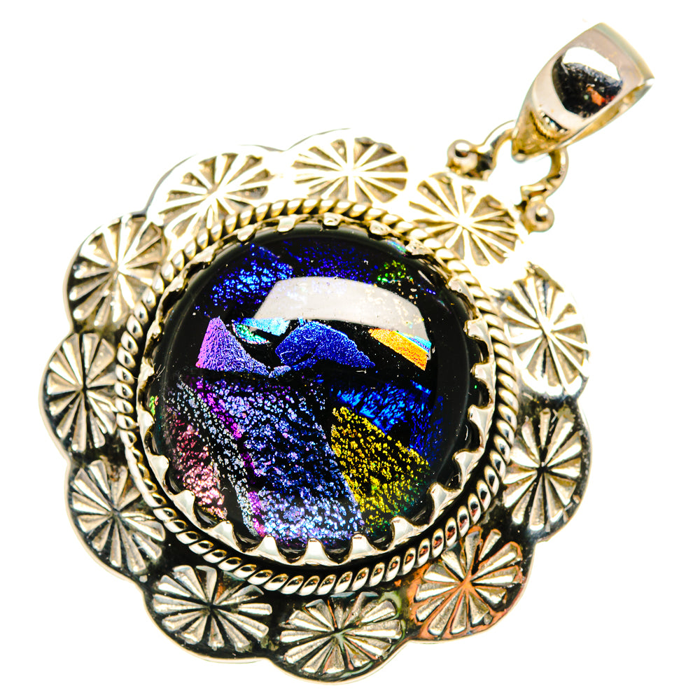 Dichroic Glass Pendants handcrafted by Ana Silver Co - PD10950