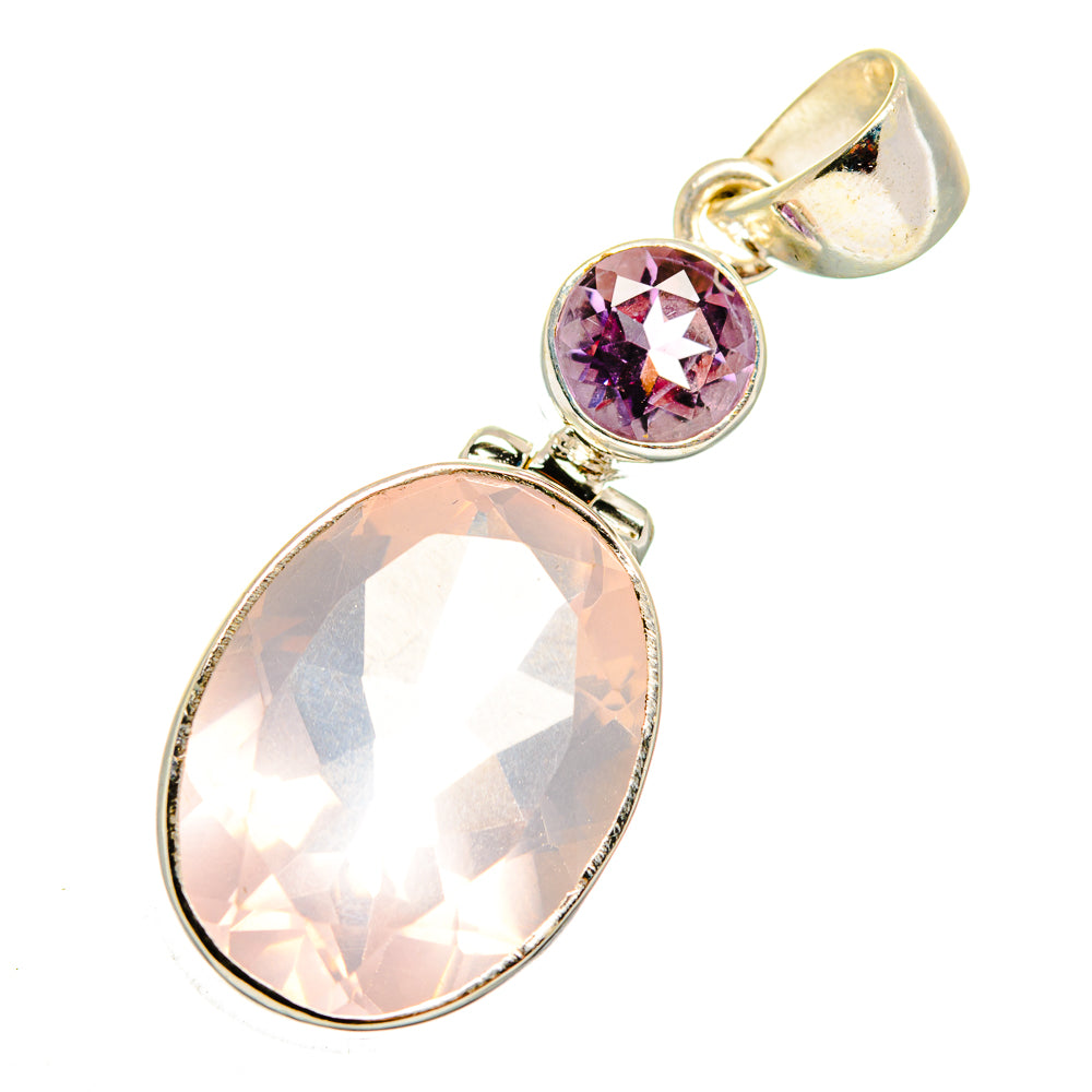 Rose Quartz Pendants handcrafted by Ana Silver Co - PD10962