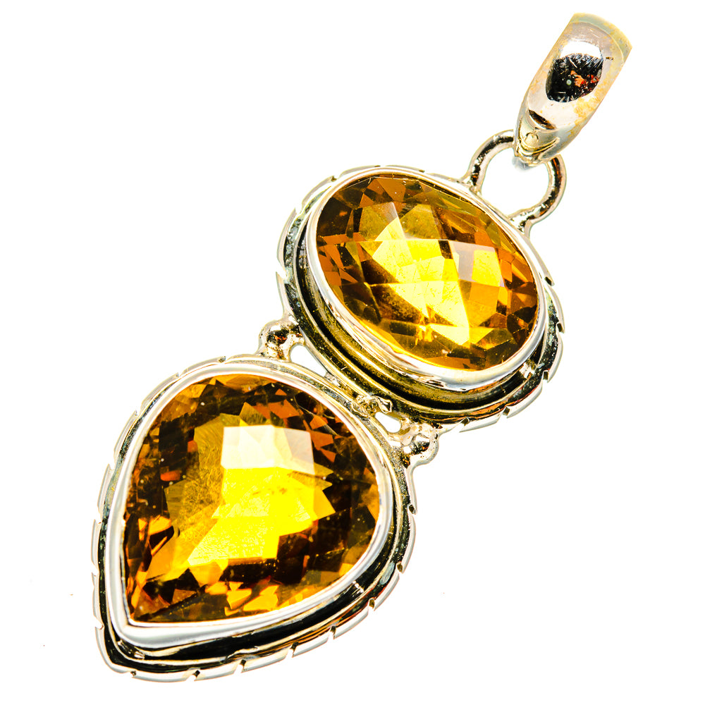 Mandarin Citrine Pendants handcrafted by Ana Silver Co - PD10963