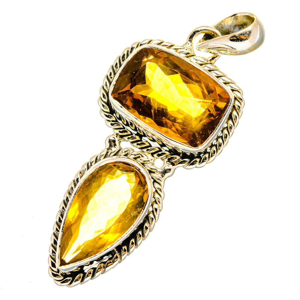 Mandarin Citrine Pendants handcrafted by Ana Silver Co - PD10967
