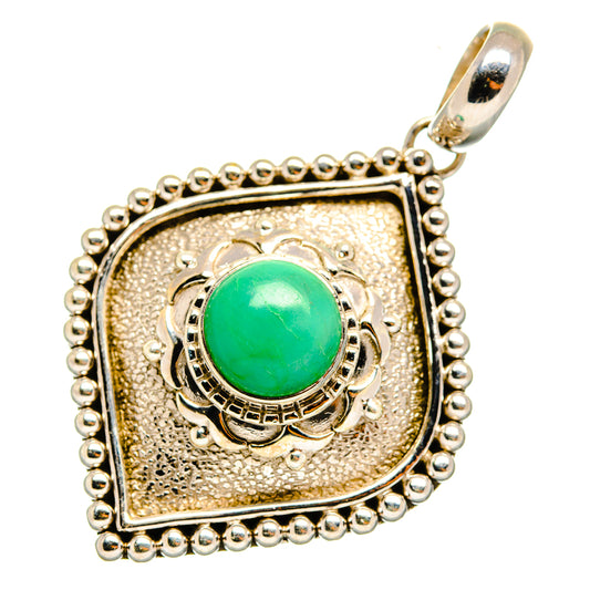 Chrysoprase Pendants handcrafted by Ana Silver Co - PD10991