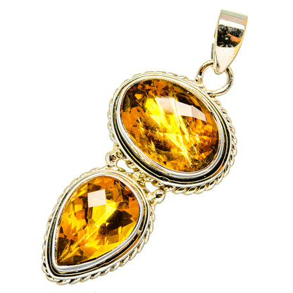 Mandarin Citrine Pendants handcrafted by Ana Silver Co - PD10992