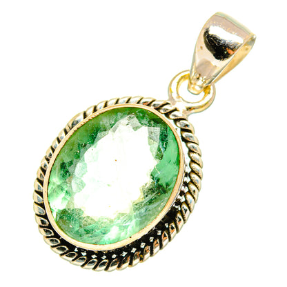 Green Fluorite Pendants handcrafted by Ana Silver Co - PD11012