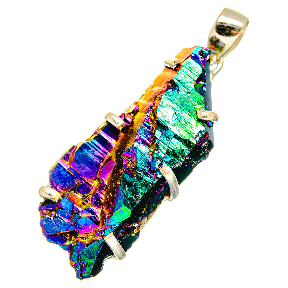 Titanium Sunshine Druzy Pendants handcrafted by Ana Silver Co - PD11018
