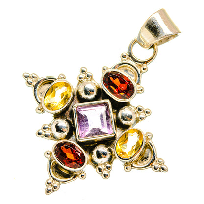 Garnet Pendants handcrafted by Ana Silver Co - PD11021