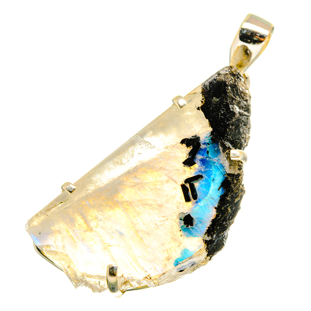 Rainbow Moonstone Pendants handcrafted by Ana Silver Co - PD11068