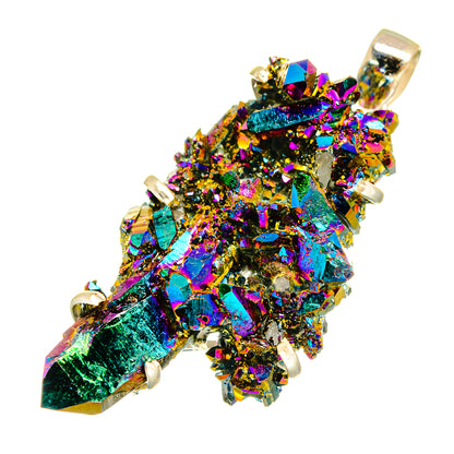Titanium Sunshine Druzy Pendants handcrafted by Ana Silver Co - PD11073