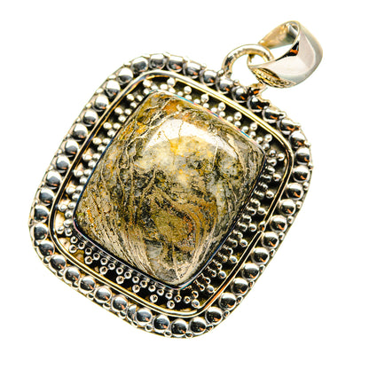 Pyrite Agate Pendants handcrafted by Ana Silver Co - PD11102 - Photo 2