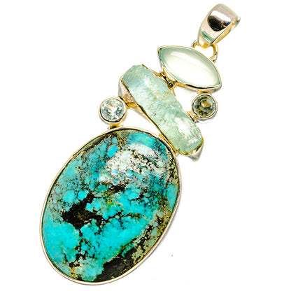 Tibetan Turquoise Pendants handcrafted by Ana Silver Co - PD11129