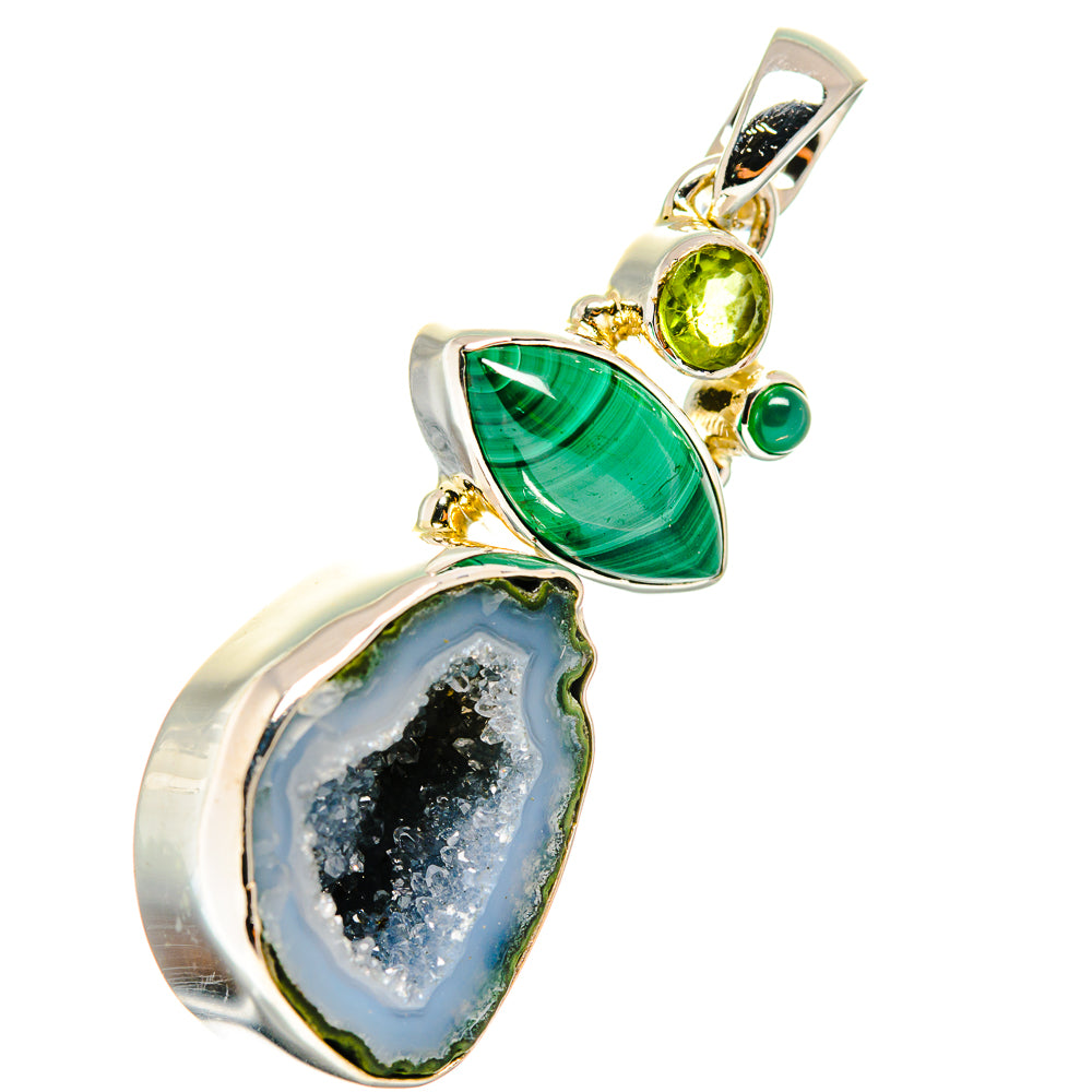 Coconut Geode Slice Pendants handcrafted by Ana Silver Co - PD11137