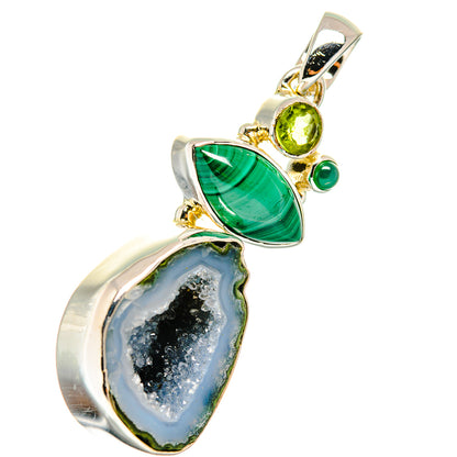 Coconut Geode Slice Pendants handcrafted by Ana Silver Co - PD11137
