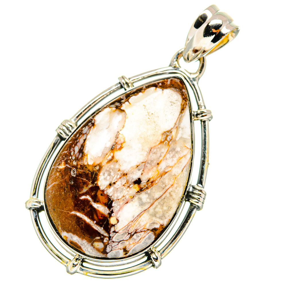 Peanut Wood Jasper Pendants handcrafted by Ana Silver Co - PD11151 - Photo 2