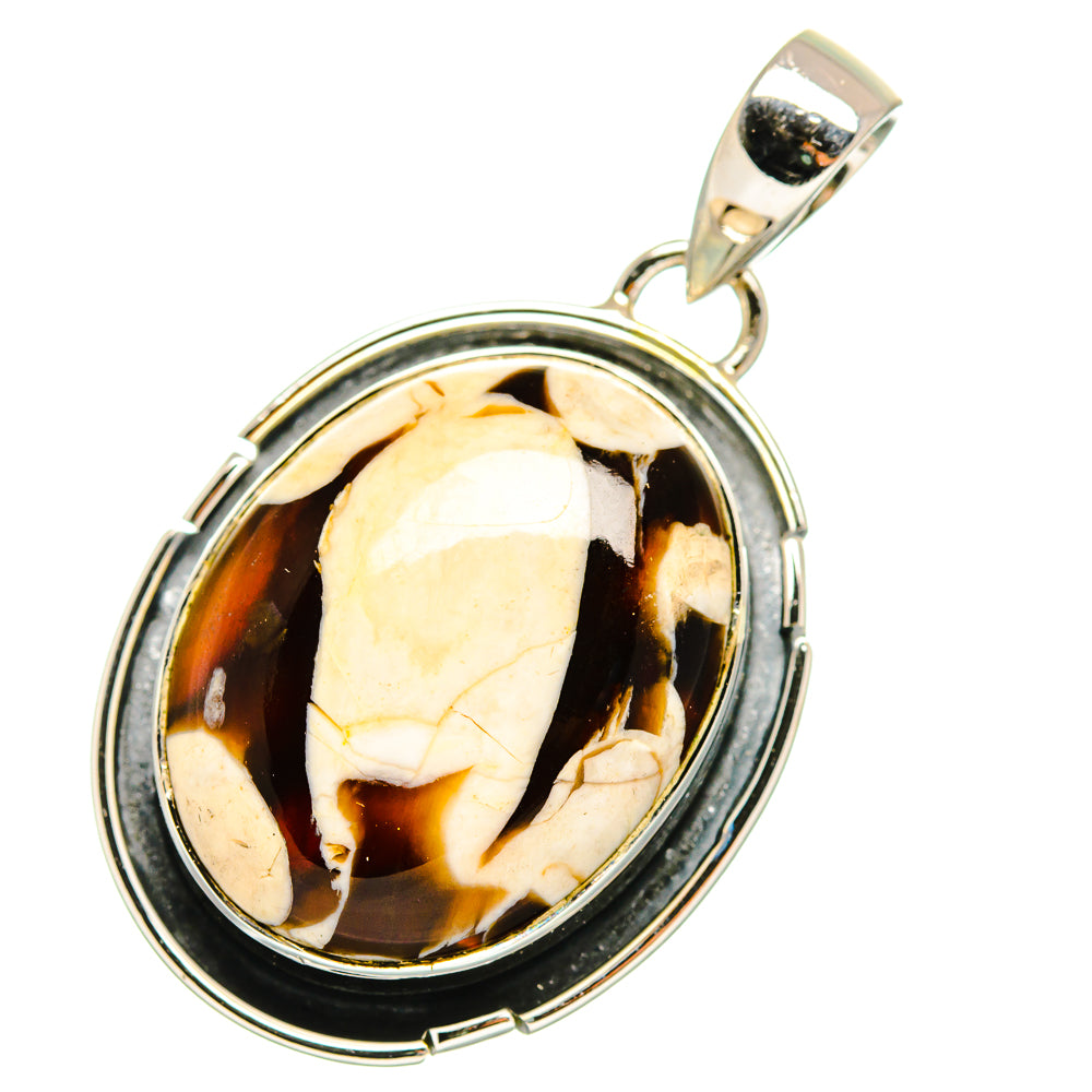 Peanut Wood Jasper Pendants handcrafted by Ana Silver Co - PD11156