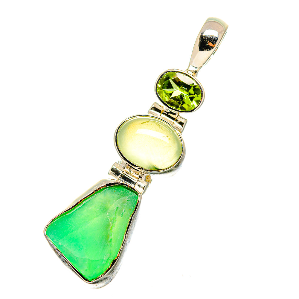 Chrysoprase Pendants handcrafted by Ana Silver Co - PD11164