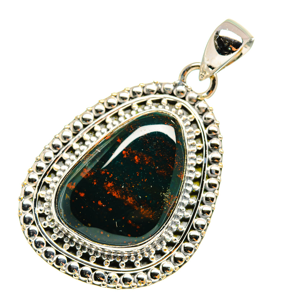 Bloodstone Pendants handcrafted by Ana Silver Co - PD11167