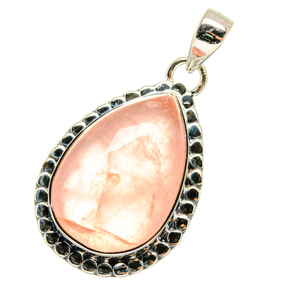 Rose Quartz Pendants handcrafted by Ana Silver Co - PD11173