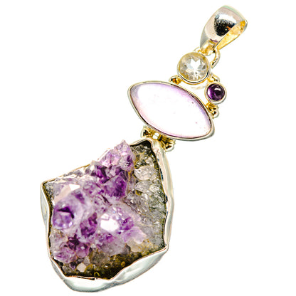 Amethyst Crystal Pendants handcrafted by Ana Silver Co - PD11190