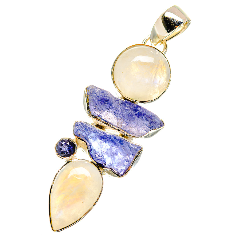 Rainbow Moonstone Pendants handcrafted by Ana Silver Co - PD11191