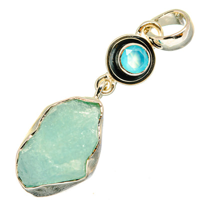 Aquamarine Pendants handcrafted by Ana Silver Co - PD11204