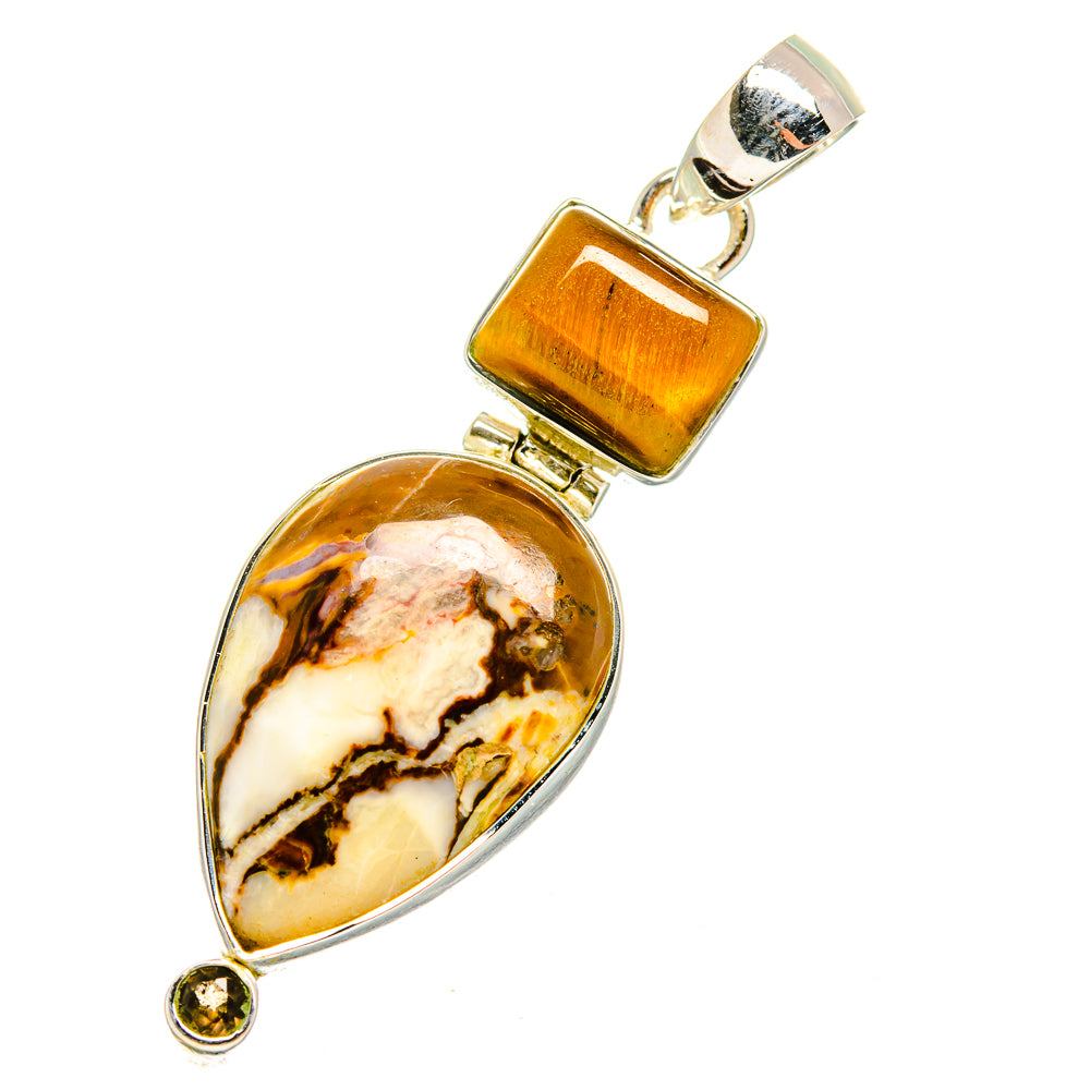 Peanut Wood Jasper Pendants handcrafted by Ana Silver Co - PD11215