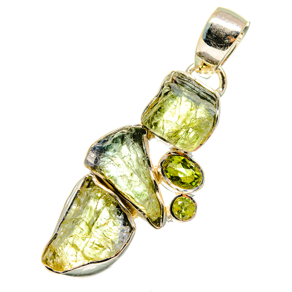 Green Tourmaline Pendants handcrafted by Ana Silver Co - PD11237
