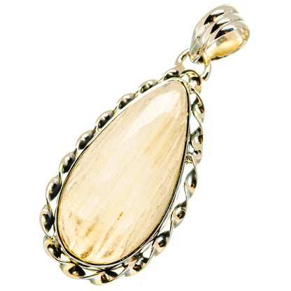 White Scolecite Pendants handcrafted by Ana Silver Co - PD11239