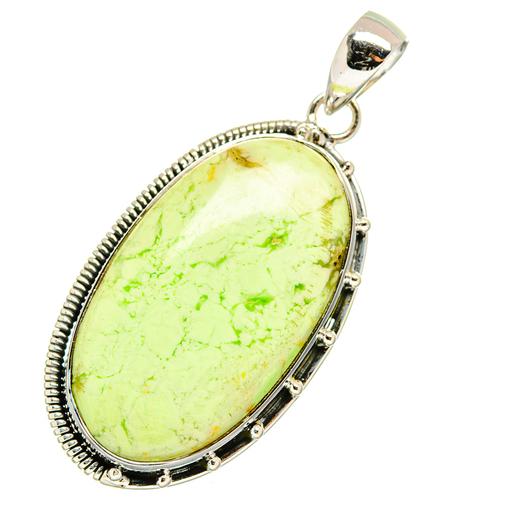 Lemon Chrysoprase Pendants handcrafted by Ana Silver Co - PD11243