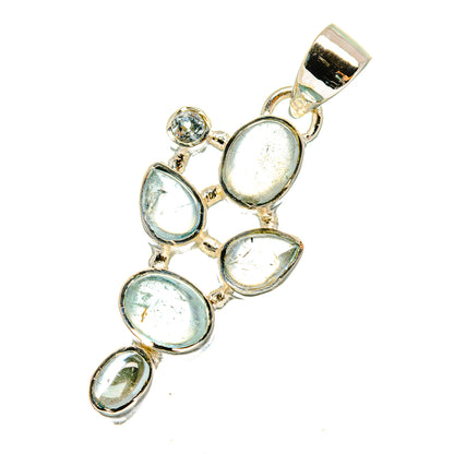 Aquamarine Pendants handcrafted by Ana Silver Co - PD11259