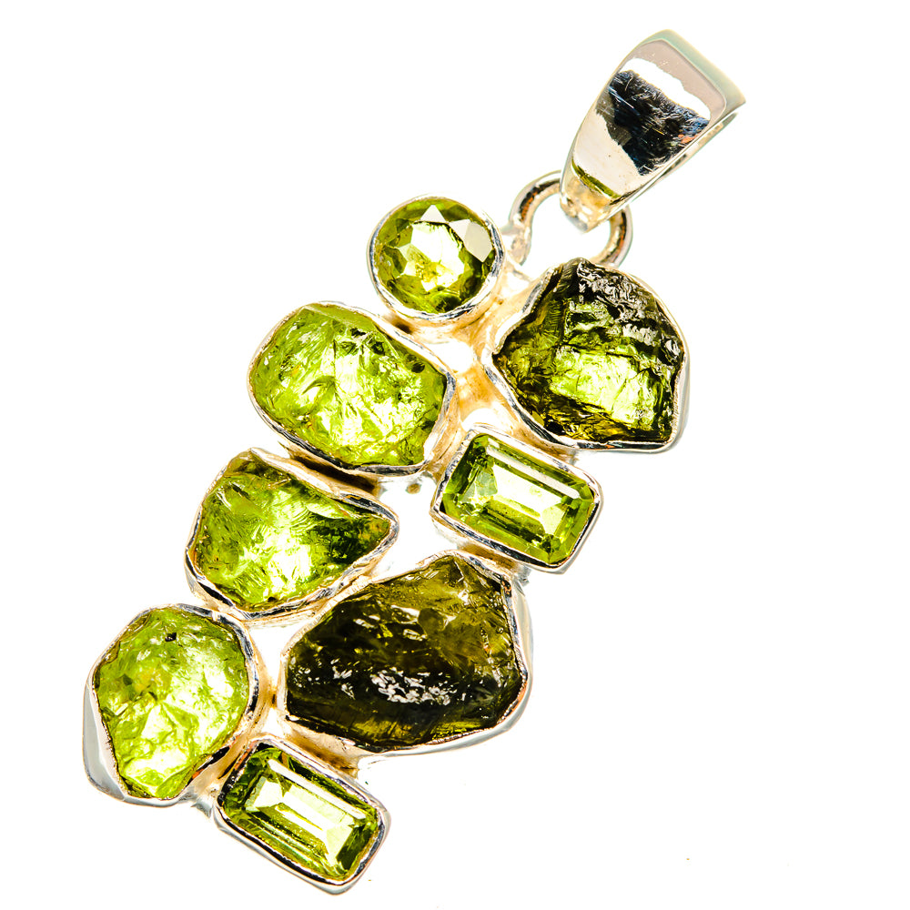 Czech Moldavite Pendants handcrafted by Ana Silver Co - PD11261